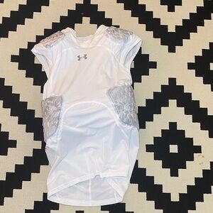 Under Armour White and Gray Padded Sports Shirt